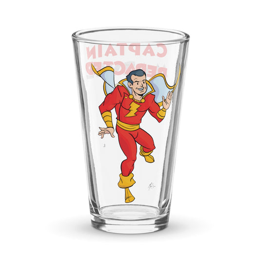 Captain M-redacted-L Pint Glass: Unleash Your Inner Hero! My Store 