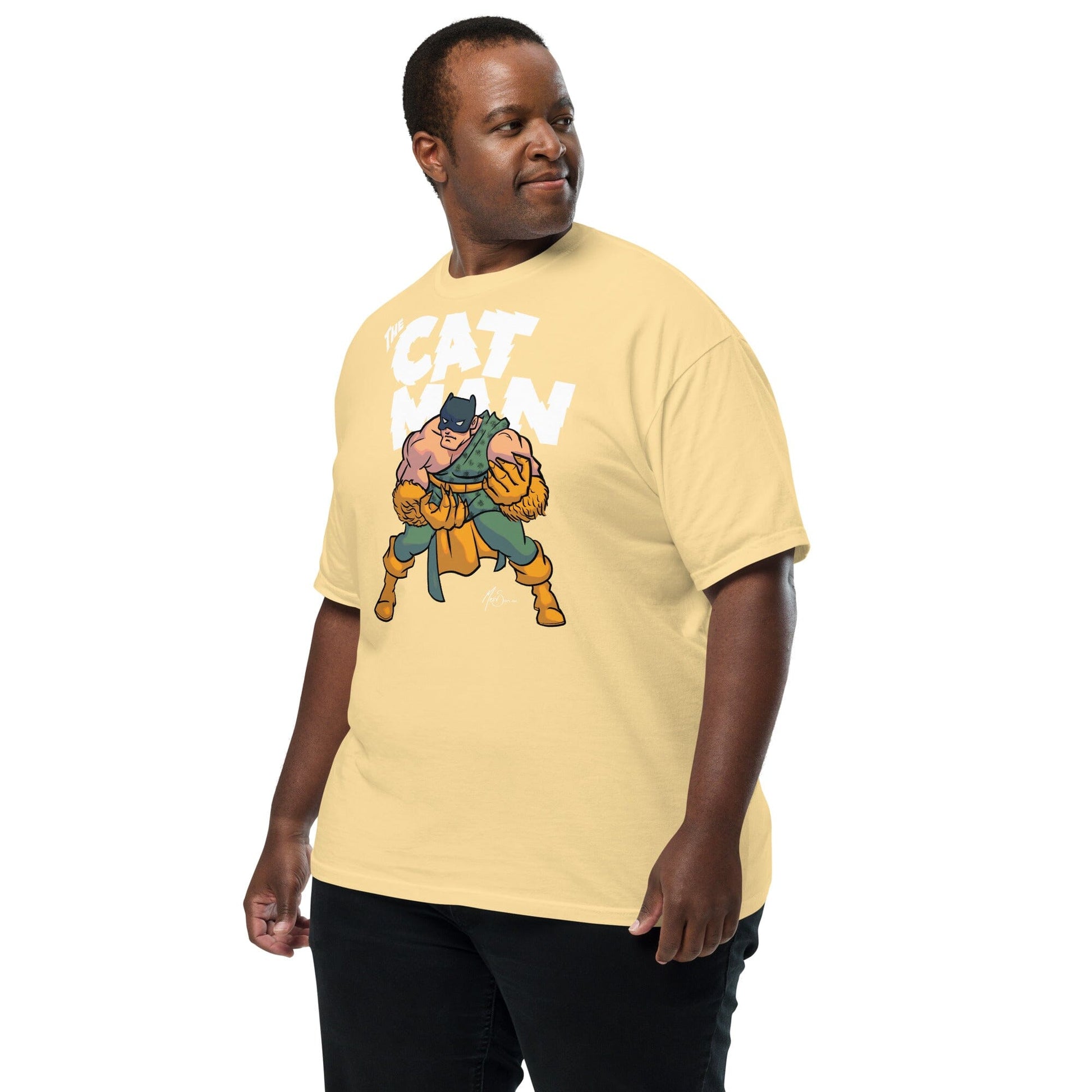 Feline Fine: The Cat Man Unisex garment-dyed heavyweight t-shirt T-Shirt Mervson 