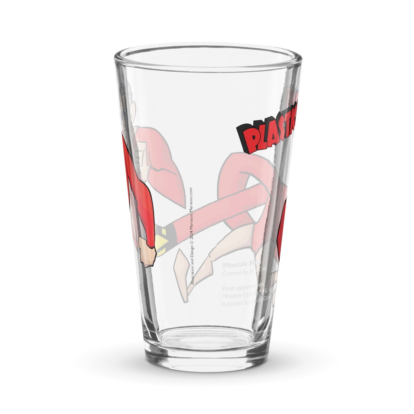 Plastic Man Limited Edition 16 oz Shaker Pint Glass: Stretch Your Comic Love! Pint Glass Mervson 