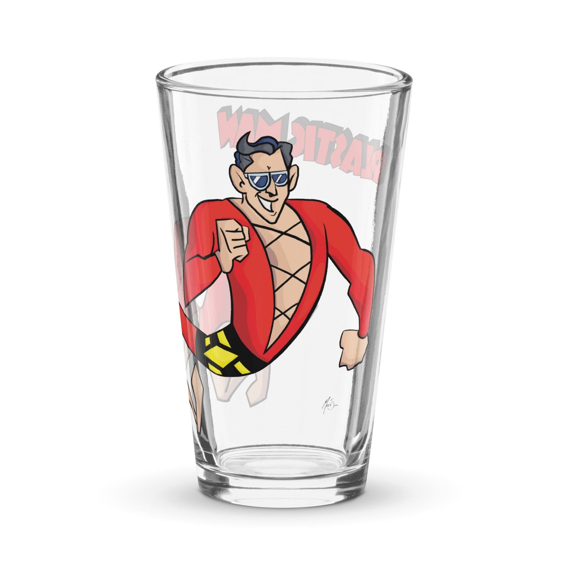Plastic Man Limited Edition 16 oz Shaker Pint Glass: Stretch Your Comic Love! Pint Glass Mervson