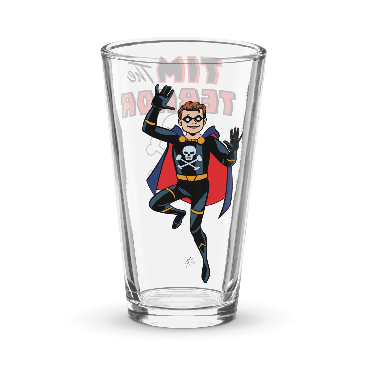 Tim the Terror: Pint-Sized Powerhouse Pint Glass