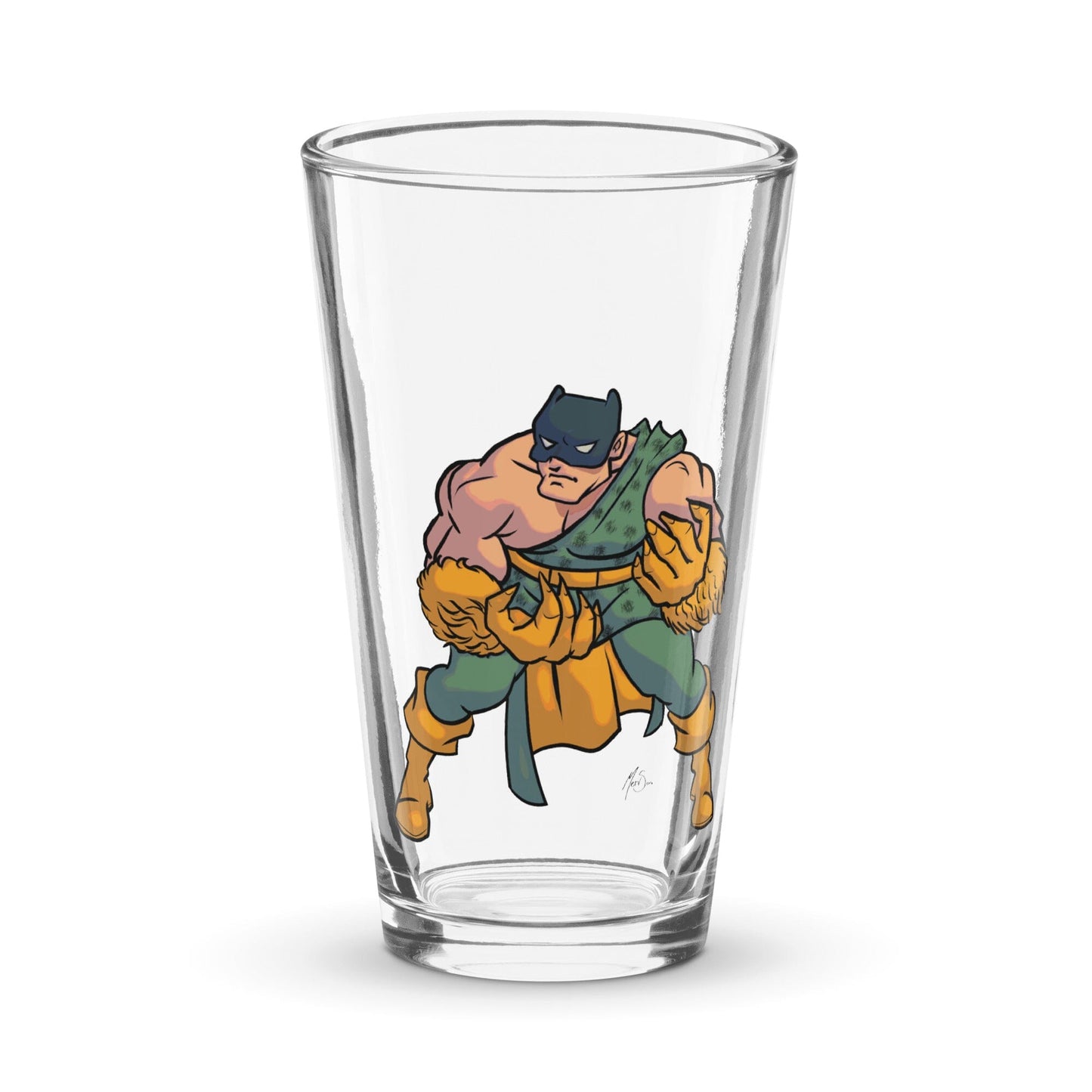 The Cat Man: Feline Fine for Any Drink in This 16 oz Shaker Glass! Pint Glass Mervson 