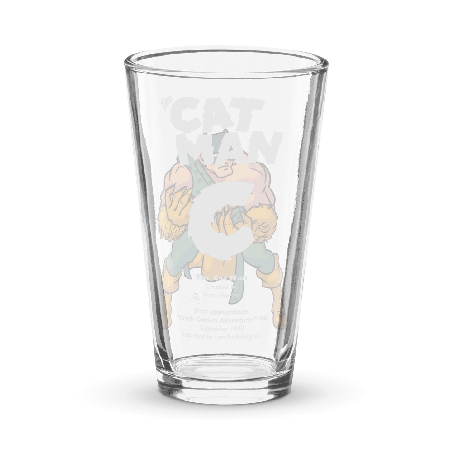 The Cat Man: Feline Fine for Any Drink in This 16 oz Shaker Glass! Pint Glass Mervson 