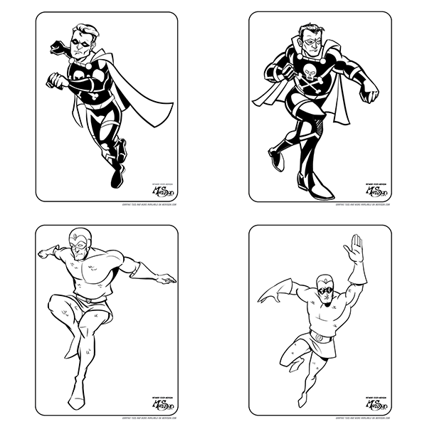 Retro Heroes: A Nostalgic Coloring Book