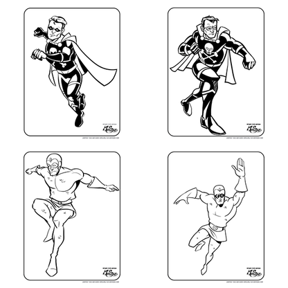 Retro Heroes: A Nostalgic Coloring Book