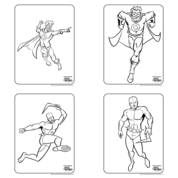 Retro Heroes: A Nostalgic Coloring Book