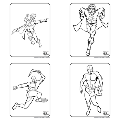 Retro Heroes: A Nostalgic Coloring Book