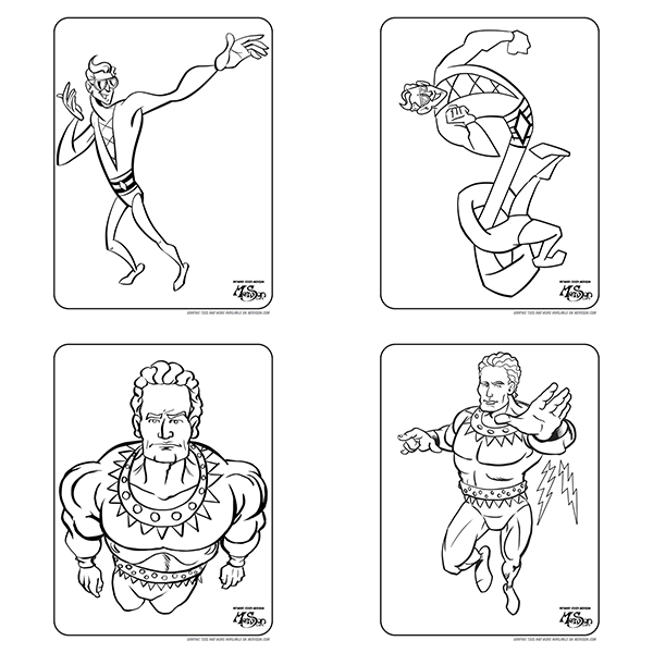 Retro Heroes: A Nostalgic Coloring Book