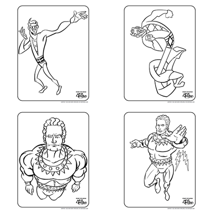 Retro Heroes: A Nostalgic Coloring Book