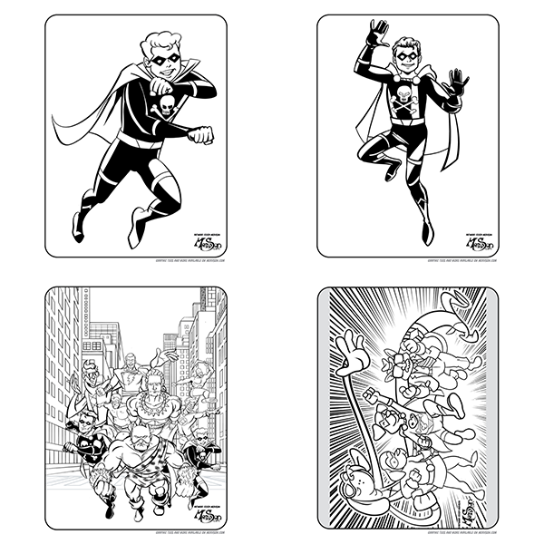 Retro Heroes: A Nostalgic Coloring Book