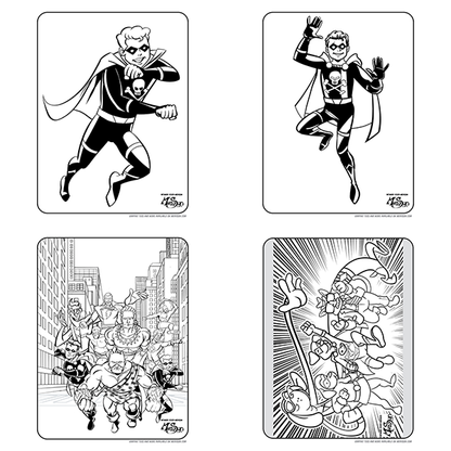 Retro Heroes: A Nostalgic Coloring Book