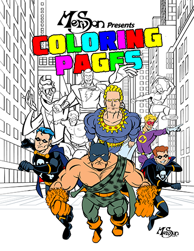 Retro Heroes: A Nostalgic Coloring Book