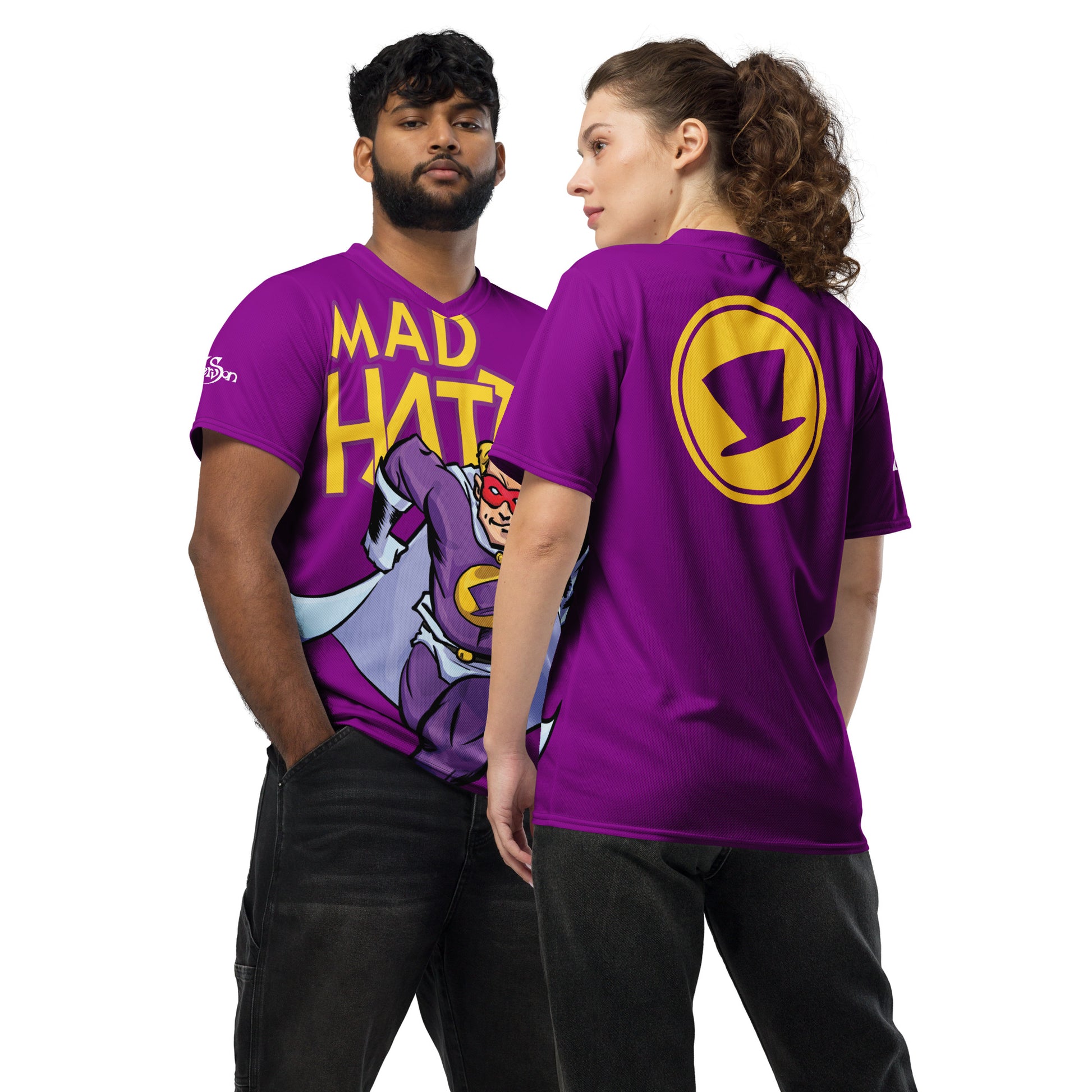 OW Mad Hatter Super Hero Recycled unisex sports jersey