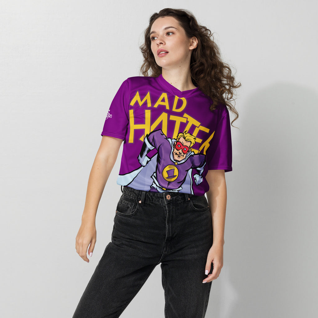 OW Mad Hatter Super Hero Recycled unisex sports jersey