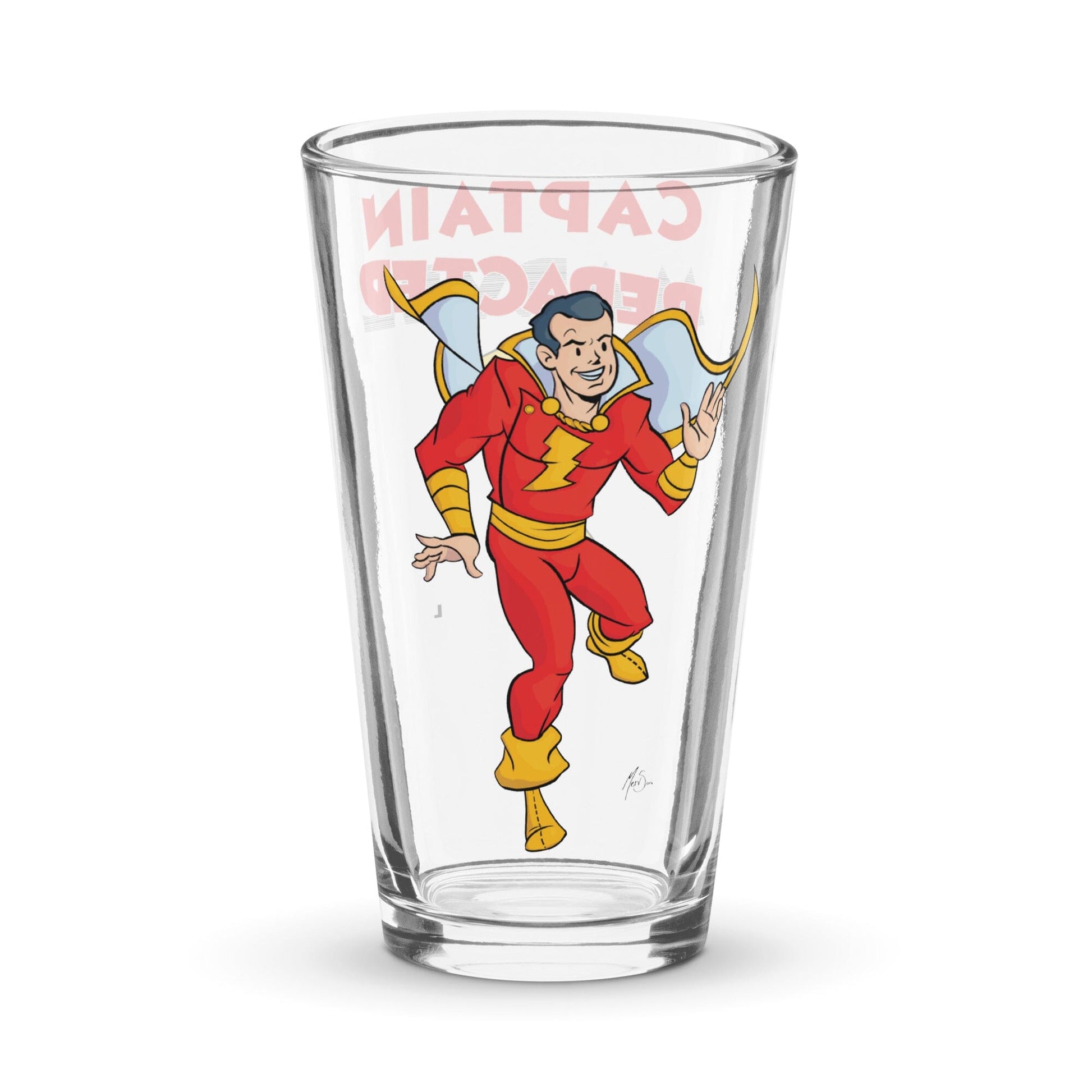 Captain M-redacted-L Pint Glass: Unleash Your Inner Hero! My Store