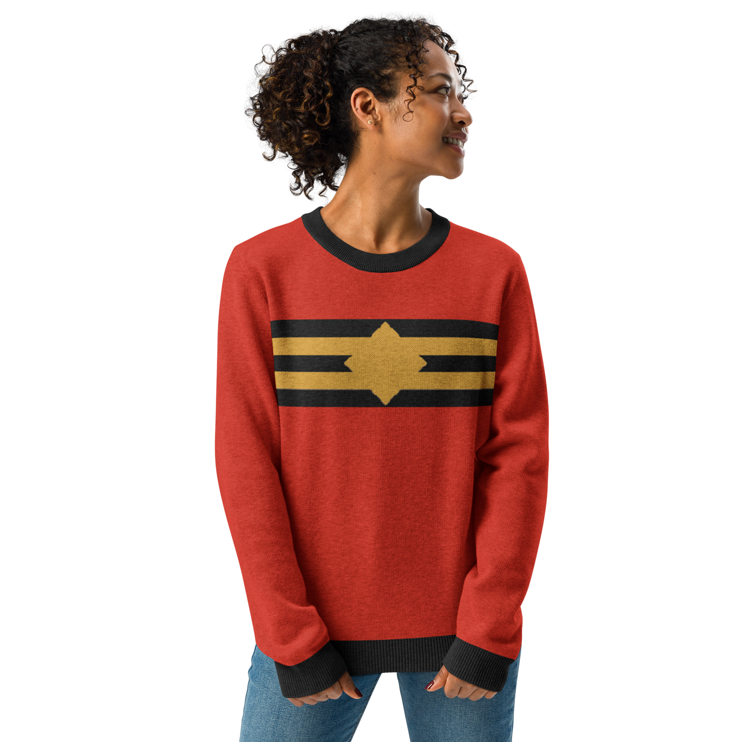 Plastic Man Knitted crew neck sweater