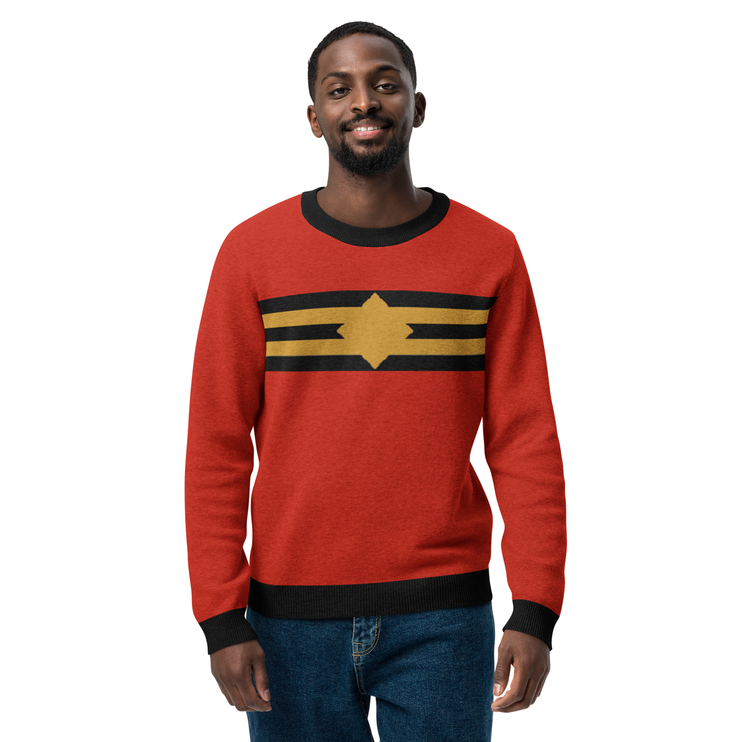 Plastic Man Knitted crew neck sweater