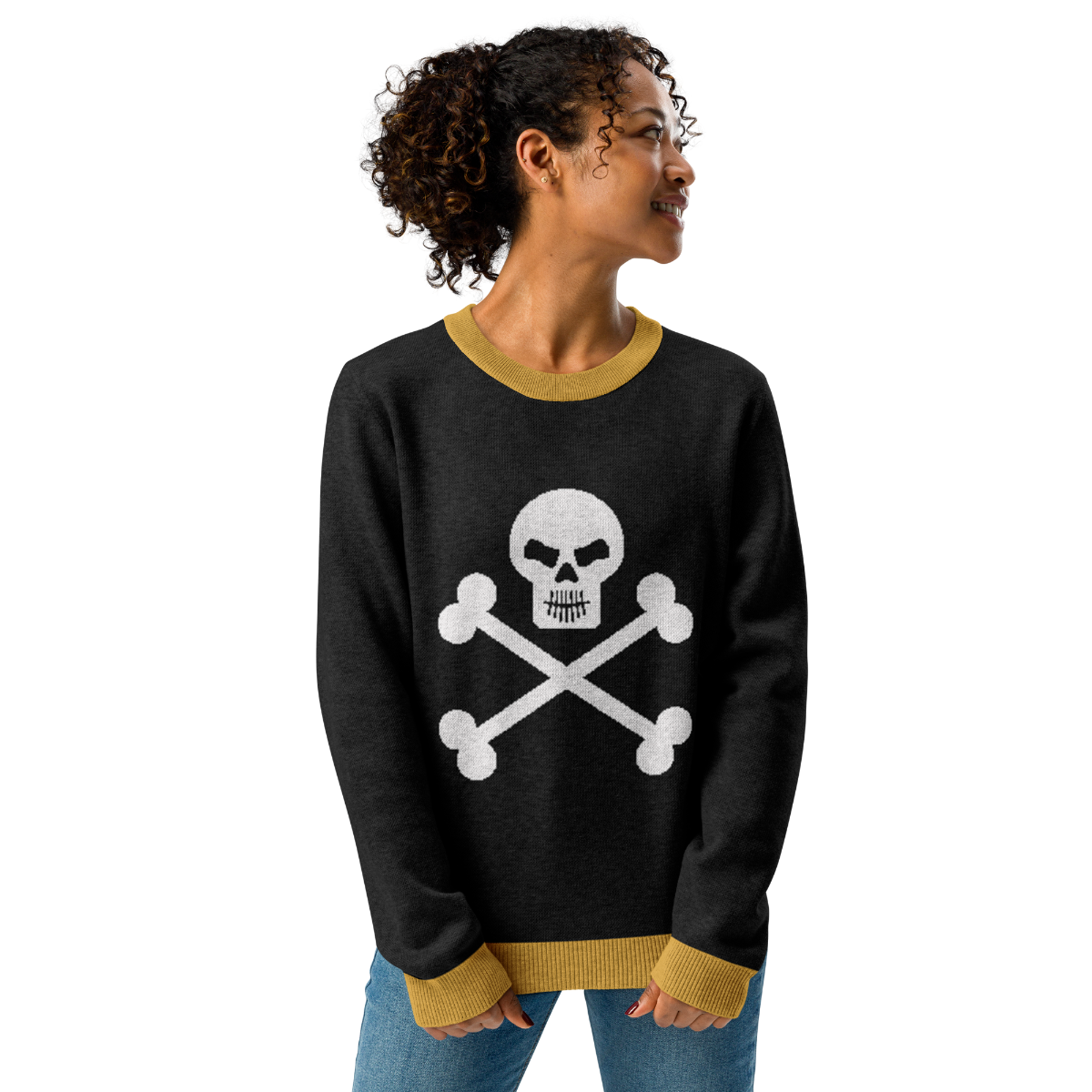 Black Terror Knitted crew neck sweater