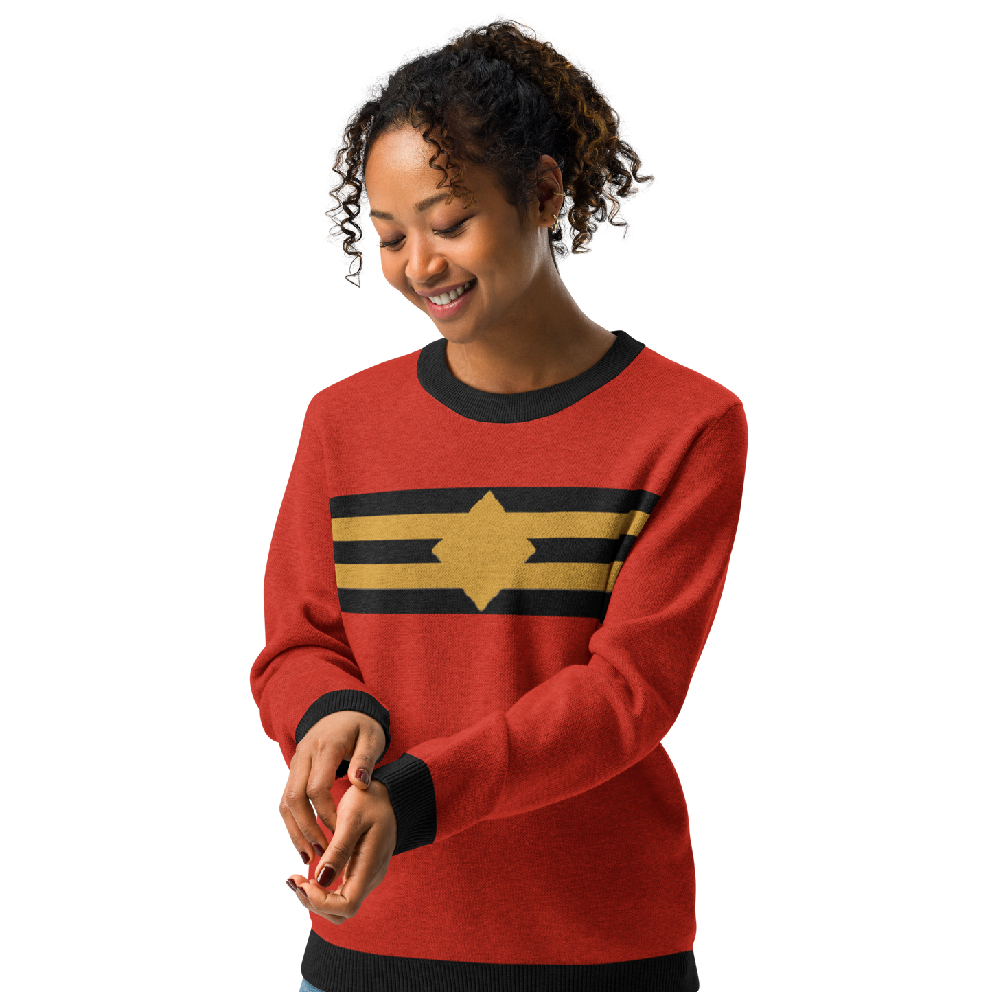 Plastic Man Knitted crew neck sweater