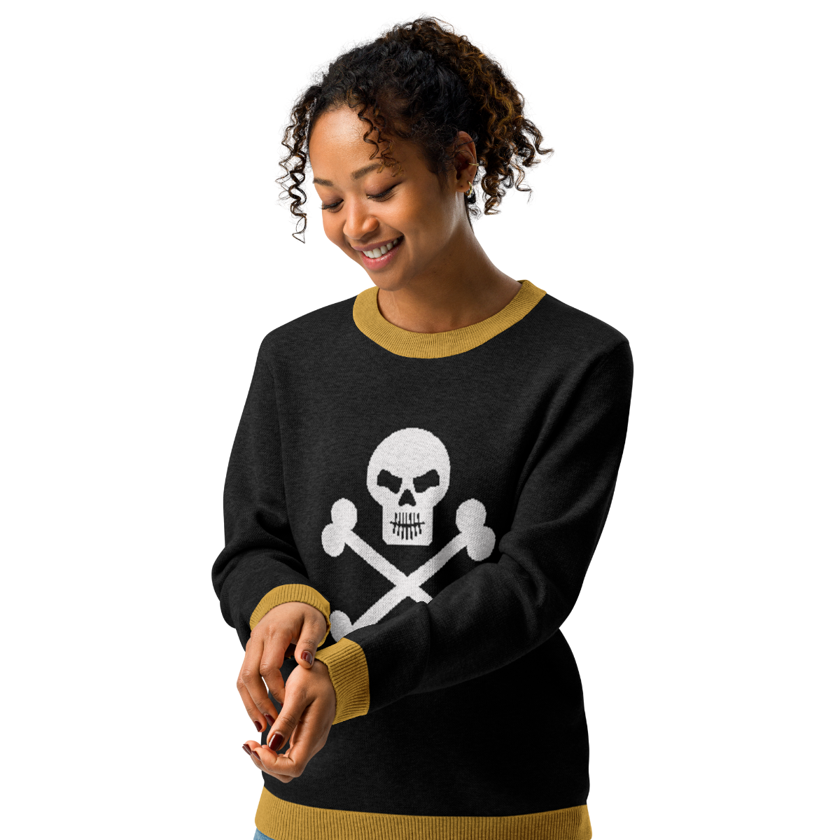 Black Terror Knitted crew neck sweater