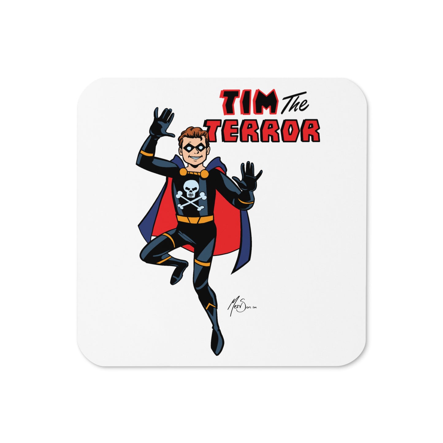 Tim the Terror Cork-back coaster