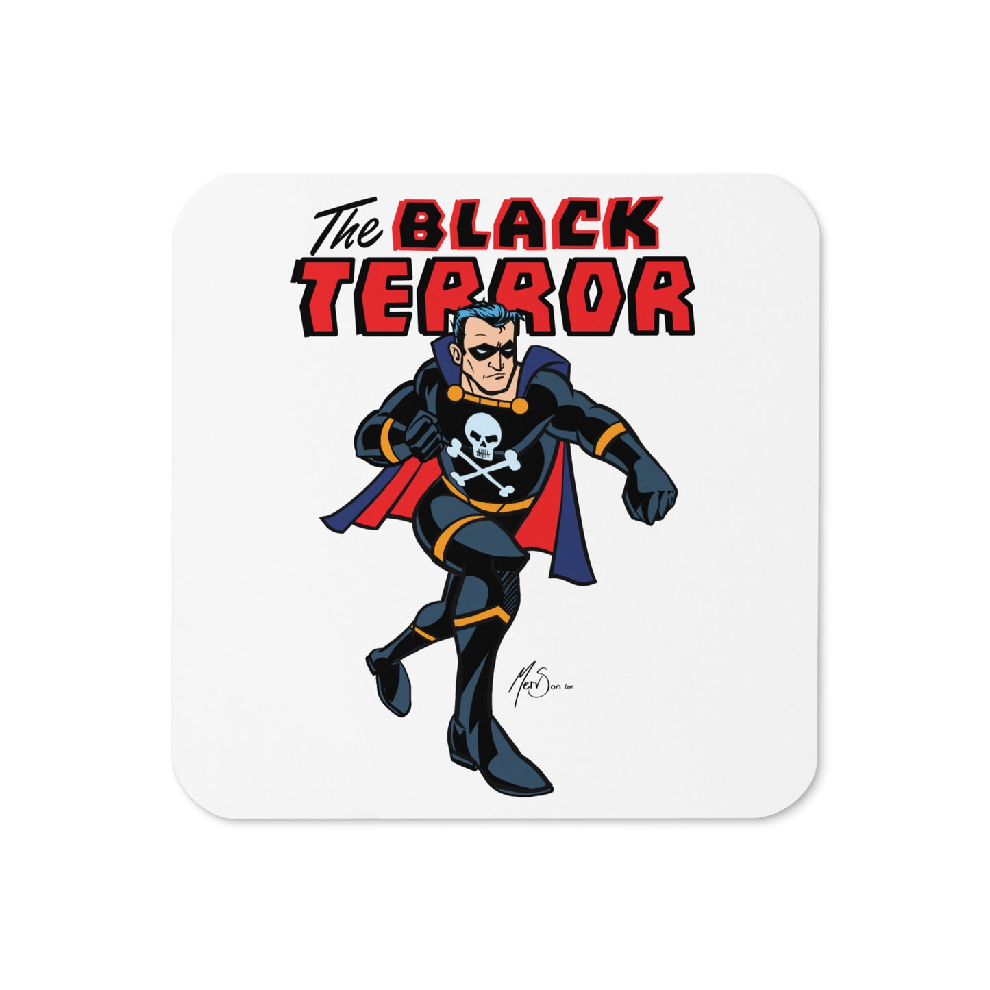 The Black Terror Cork-back coaster