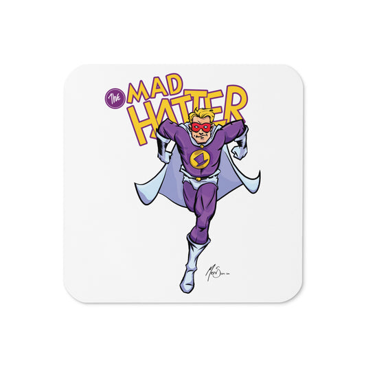 OW Mad Hatter Cork-back coaster