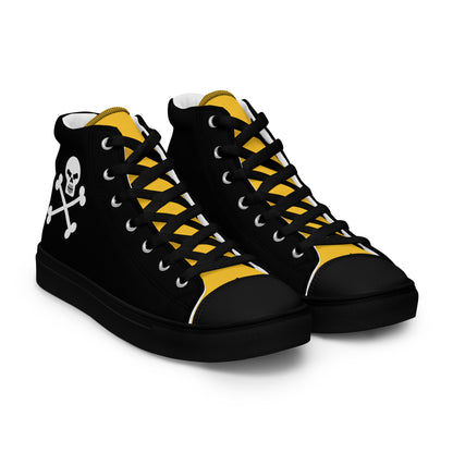 Black Terror Men’s high top canvas shoes