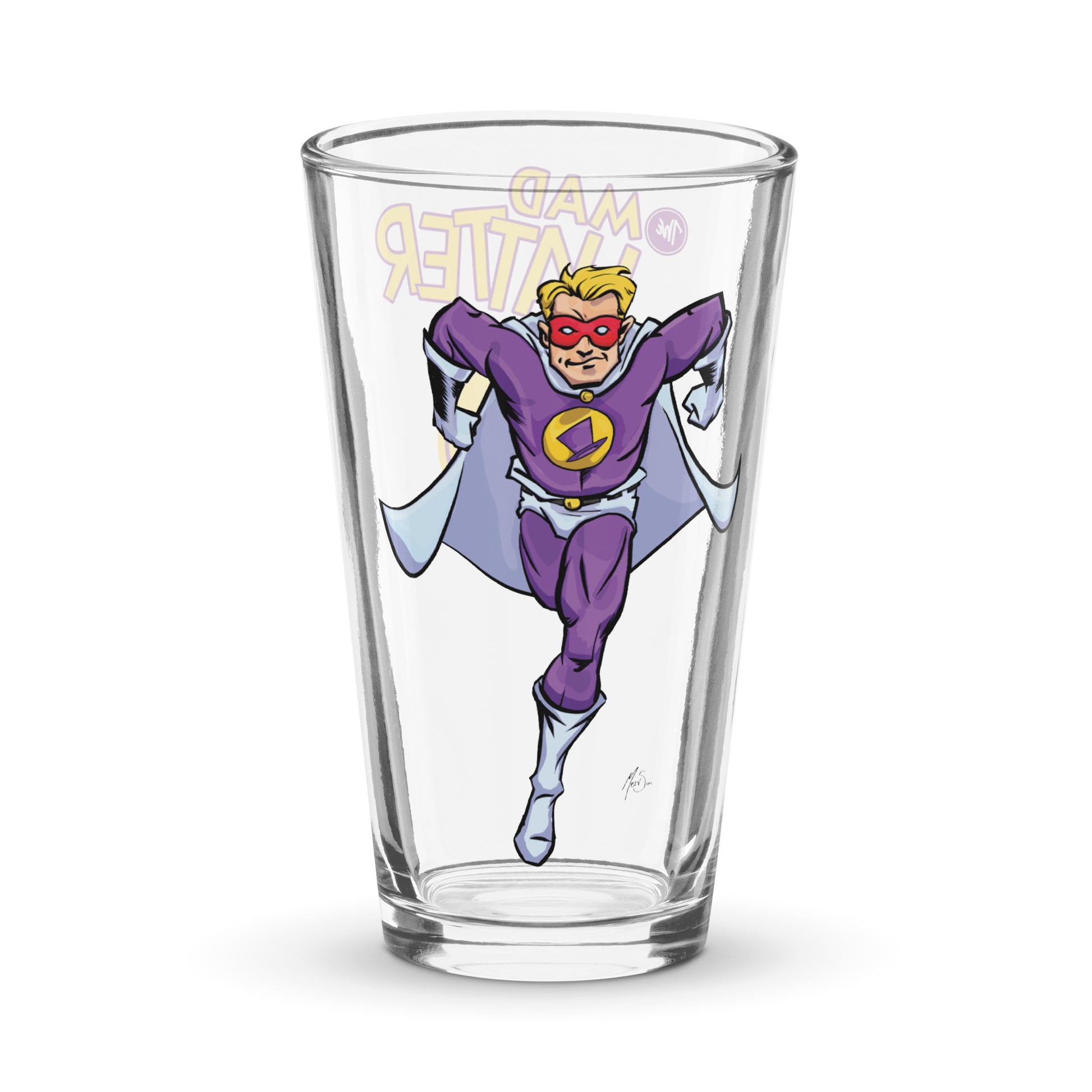 OW Mad Hatter Shaker pint glass