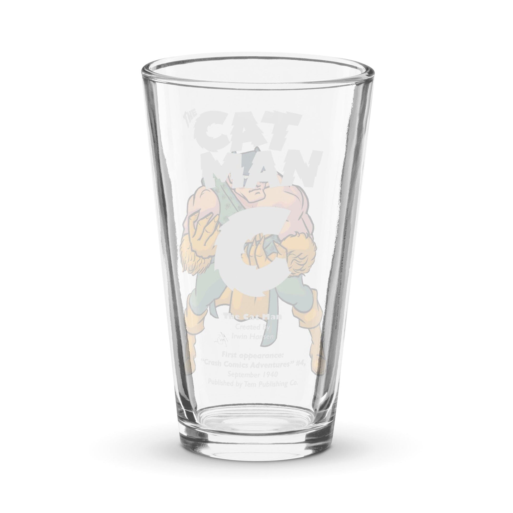 The Cat Man: Feline Fine for Any Drink in This 16 oz Shaker Glass! Pint Glass Mervson
