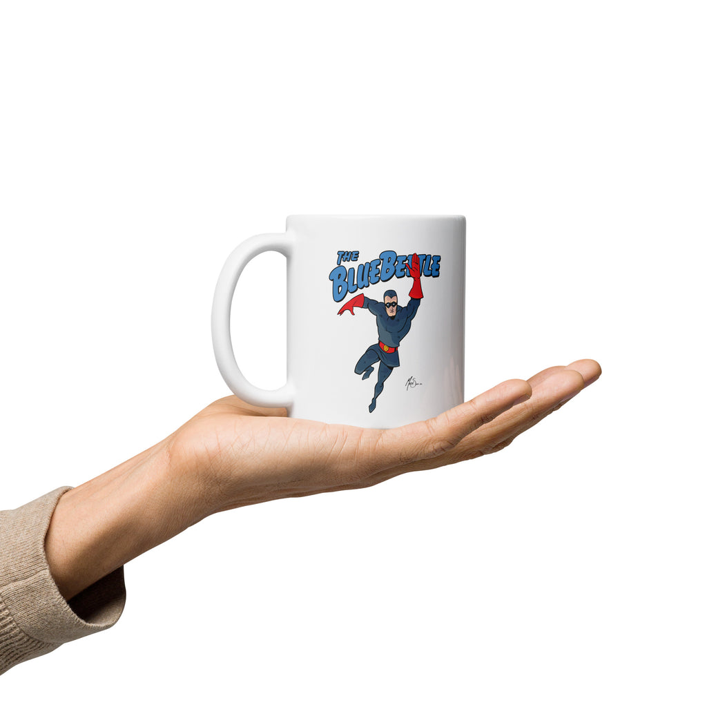 Dan Garrett: The Original Blue Beetle White Glossy Mug  Classic Hero