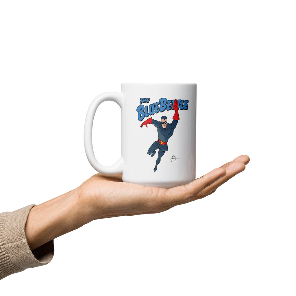 Dan Garrett: The Original Blue Beetle White Glossy Mug  Classic Hero
