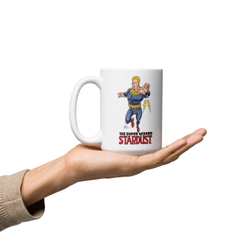 Stardust Space Wizard White glossy mug