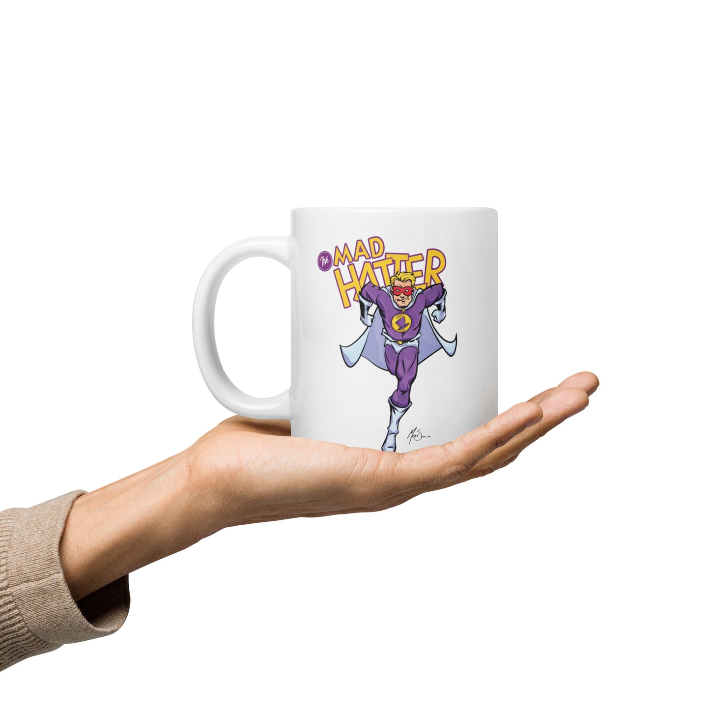 OW Mad Hatter White glossy mug