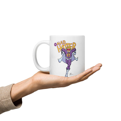 OW Mad Hatter White glossy mug