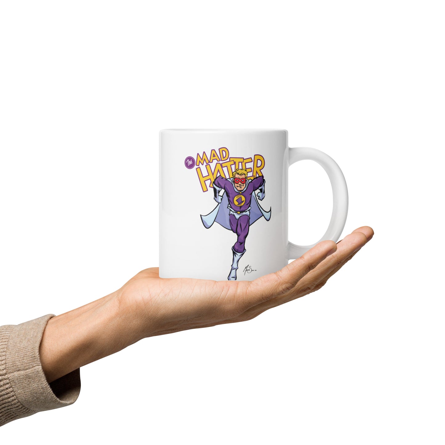 OW Mad Hatter White glossy mug